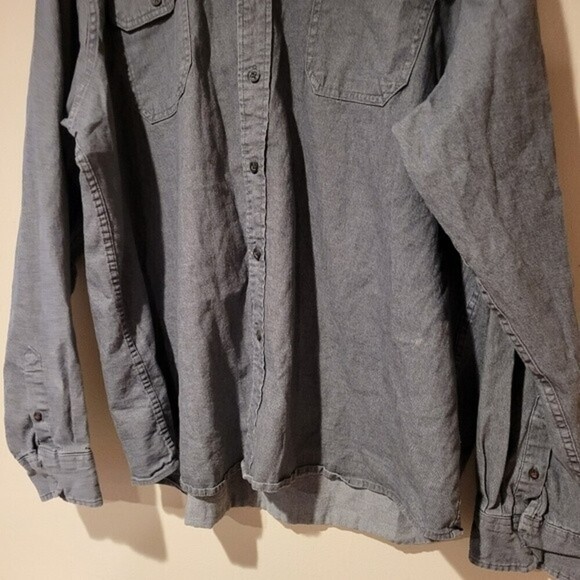 Wrangler Men's Causal Button Up Shirt Long Sleeve Gray Size 3XL - Picture 3 of 11